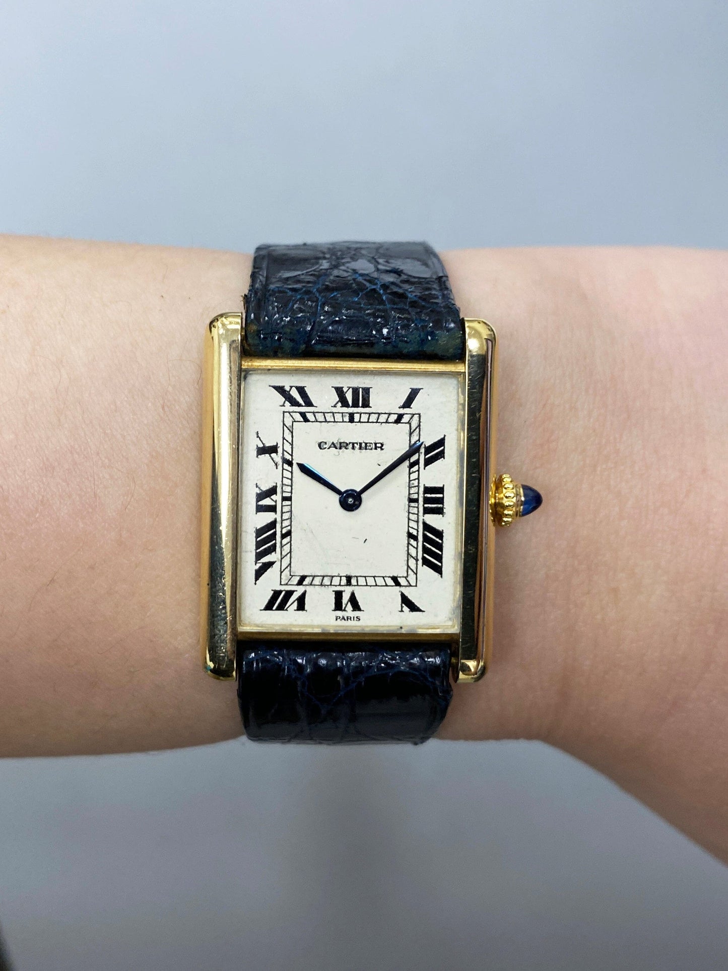 Cartier Tank 9601 Paris 18K Yellow Gold Ladies Watch - Watches