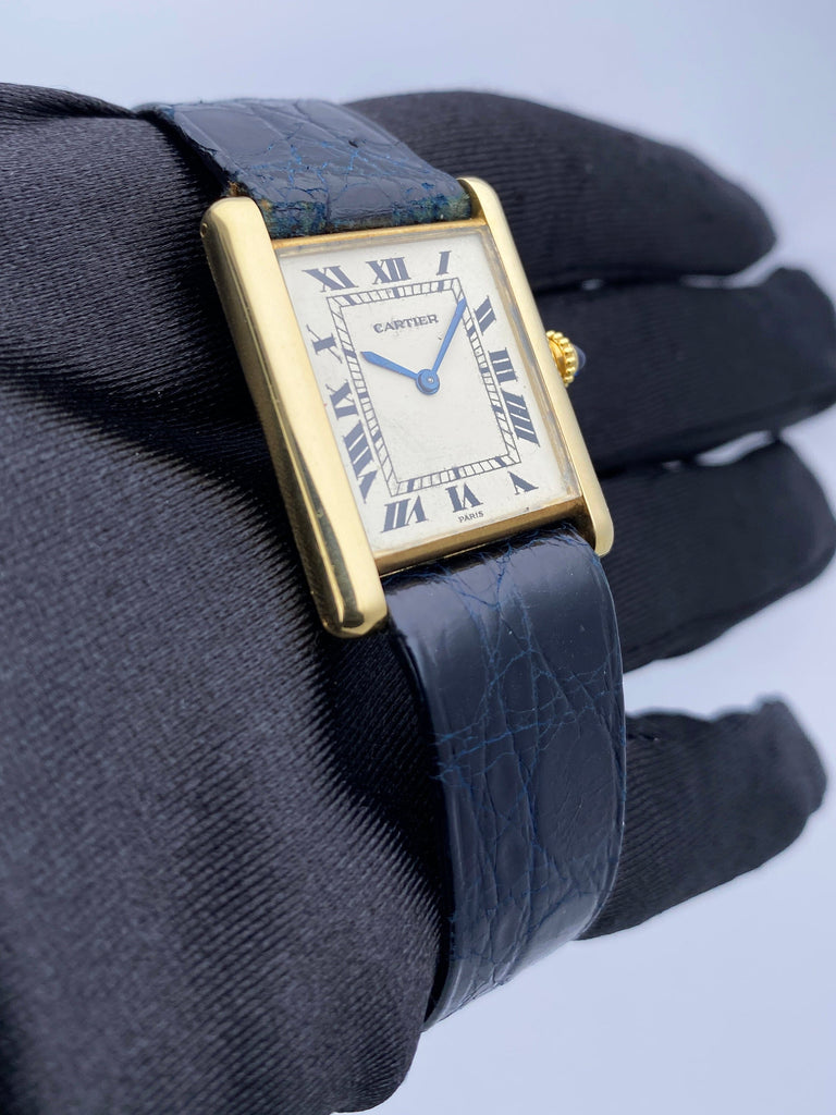 Cartier Tank 9601 Paris 18K Yellow Gold Ladies Watch
