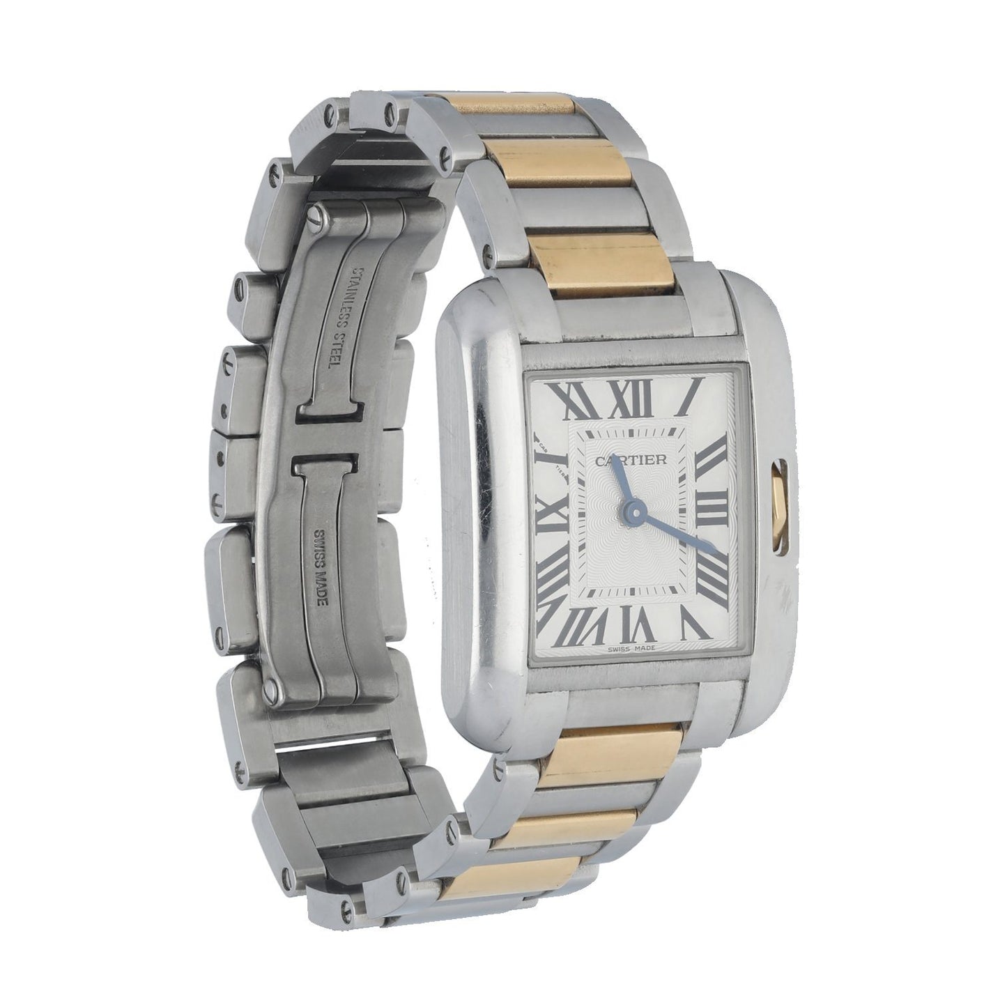 Cartier Tank Anglaise 3485 Stainless steel and 18K Yellow gold Quartz Woman's Watch