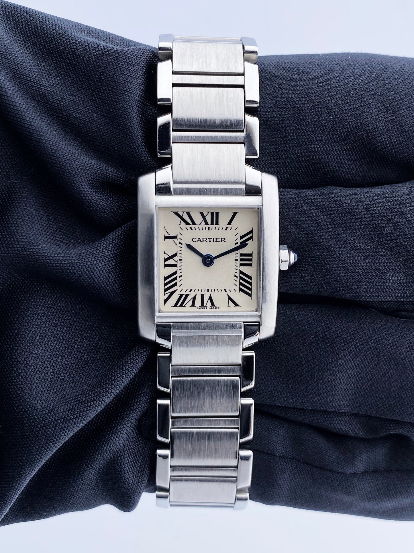 Cartier Tank Francaise 2384 Stainless Steel Ladies Watch