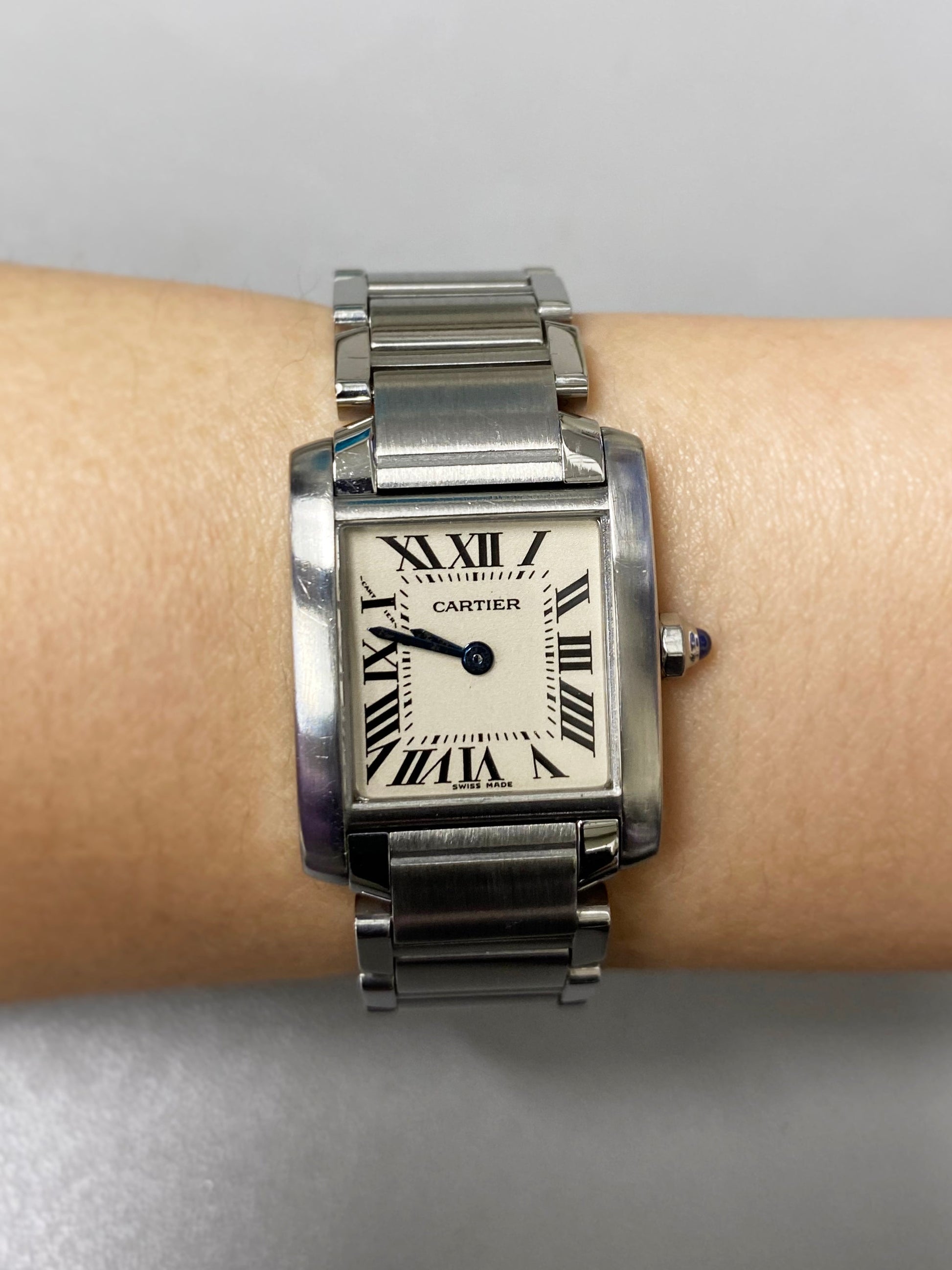 Cartier Tank Francaise 2384 Stainless Steel Ladies Watch