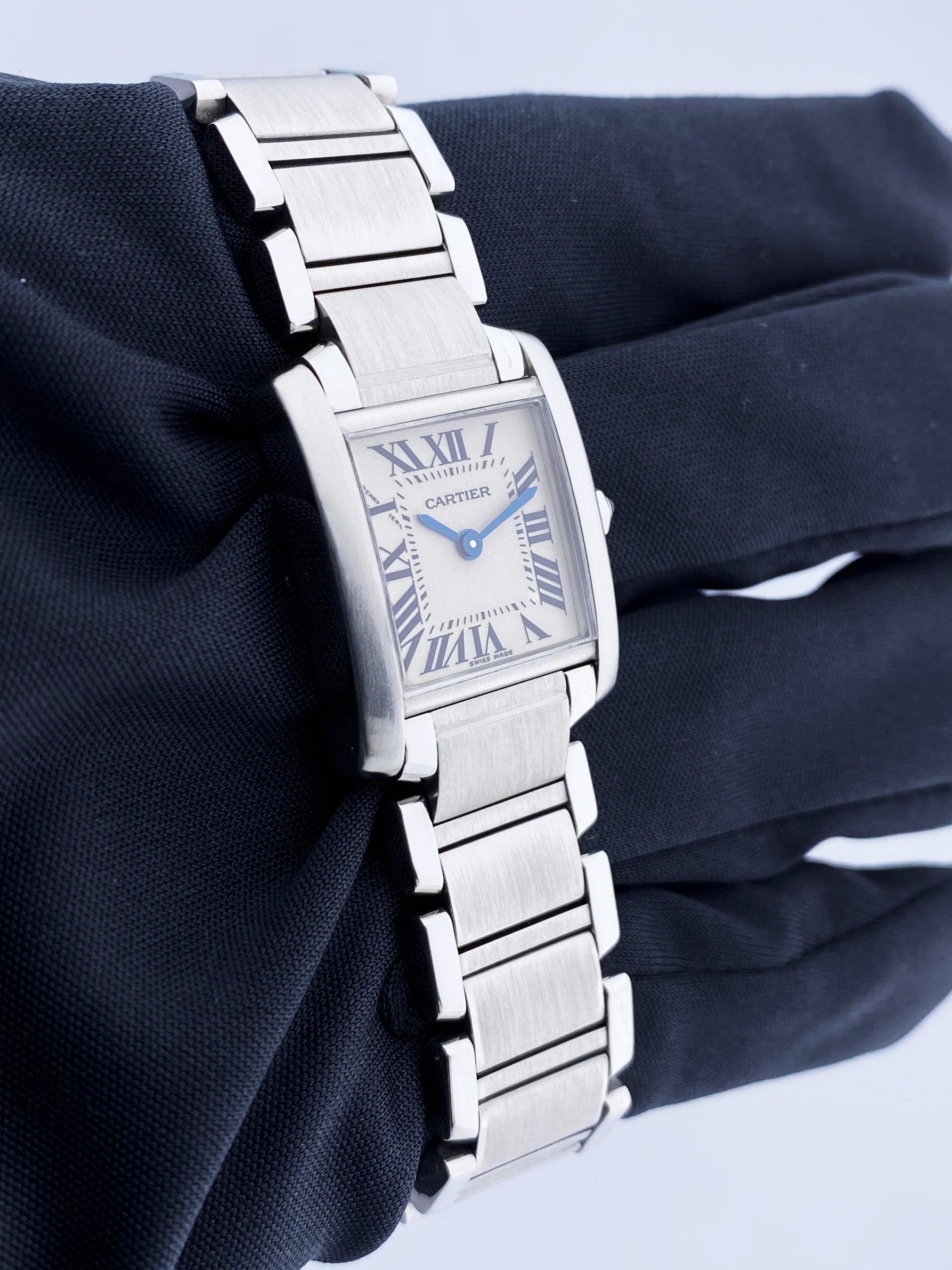 Cartier Tank Francaise 2384 Stainless Steel Ladies Watch