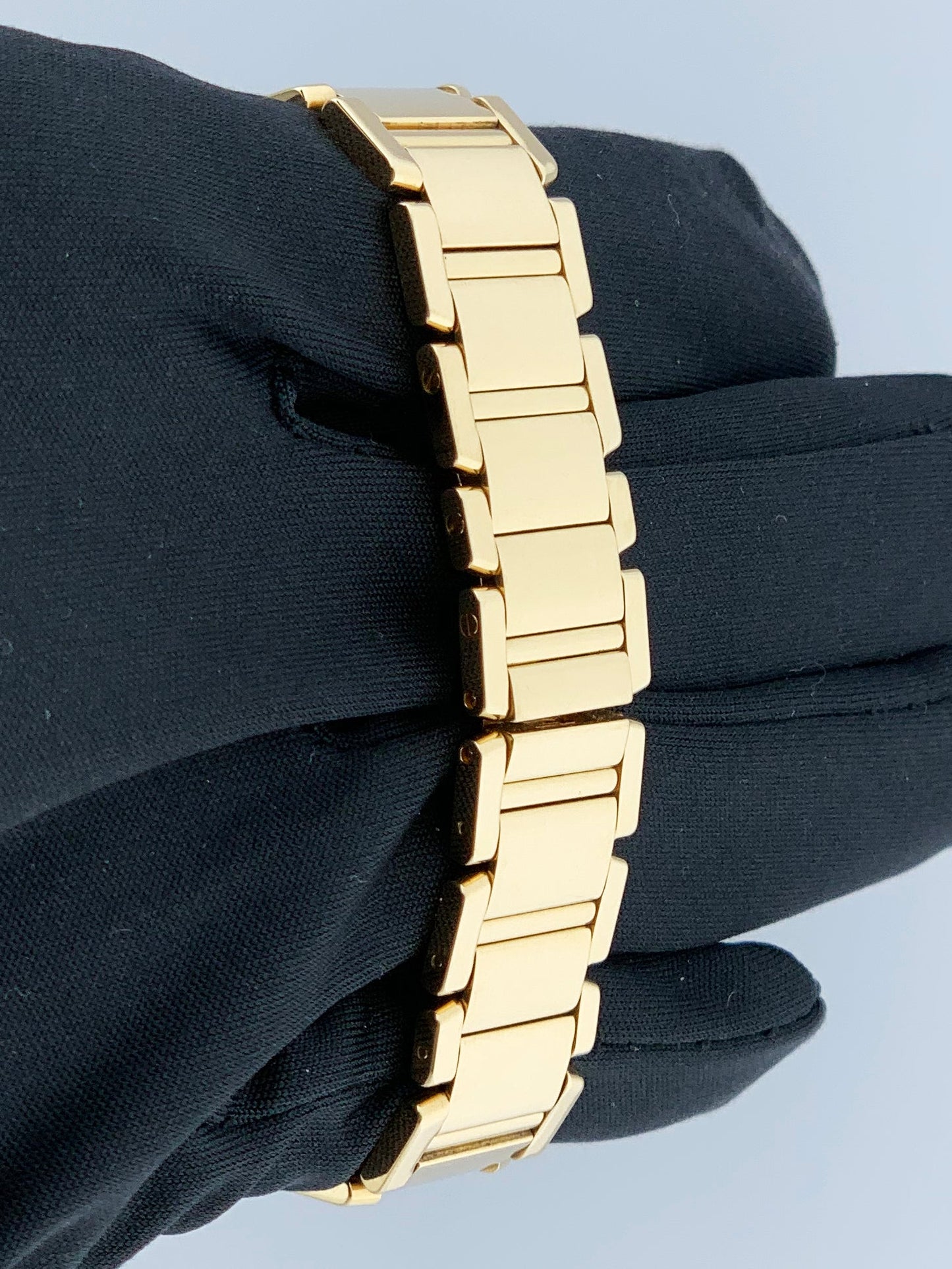 Cartier Tank Francaise 2385 18k Yellow Gold Diamond Ladies Watch - Wristwatch