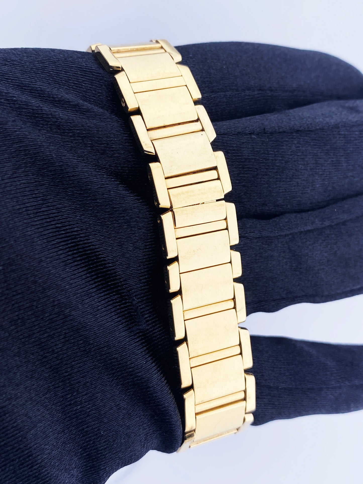 Cartier Tank Francaise 2385 Diamond 18k Yellow Gold Ladies Watch