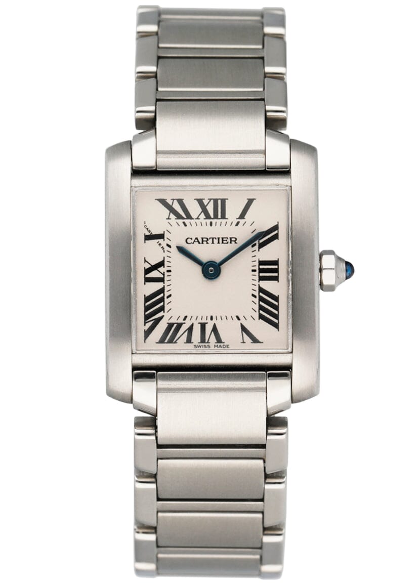 Cartier Tank Francaise 2403 18K White Gold Ladies Watch - Wristwatch