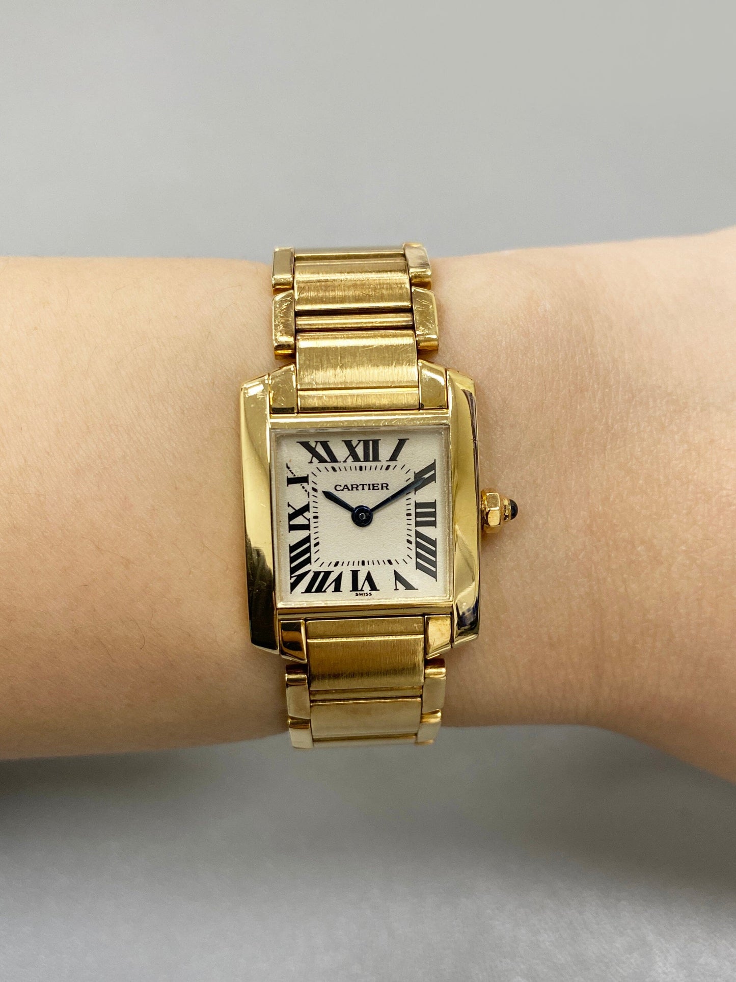 Cartier Tank Francaise W50002N2 Yellow Gold Ladies Watch - Wristwatch