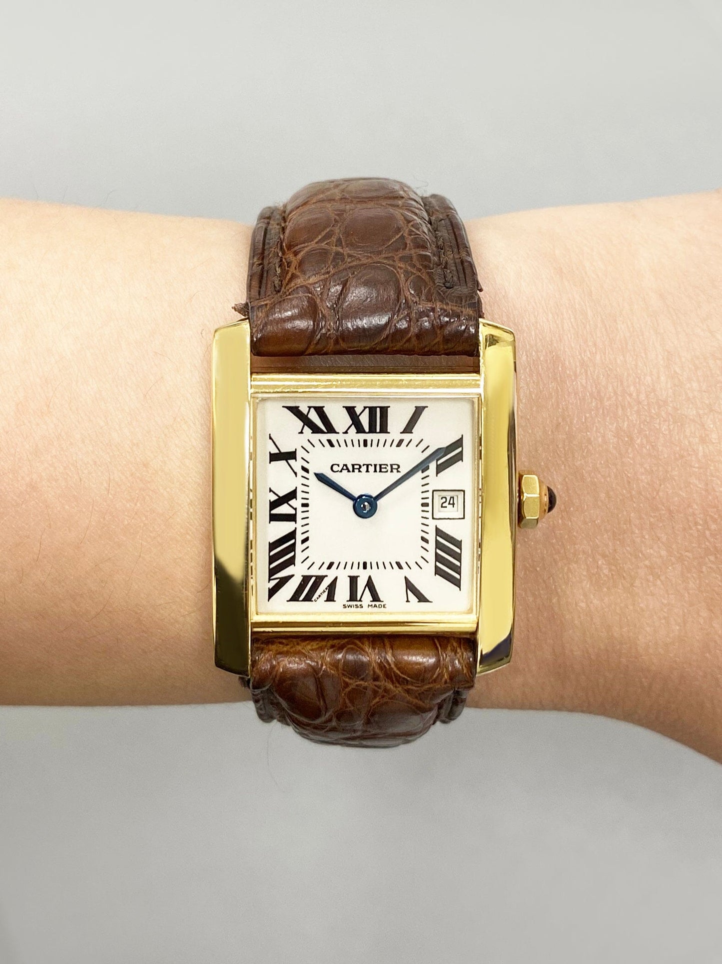 Cartier Tank Francaise W5001456 18K Yellow Gold Ladies Watch - Watches