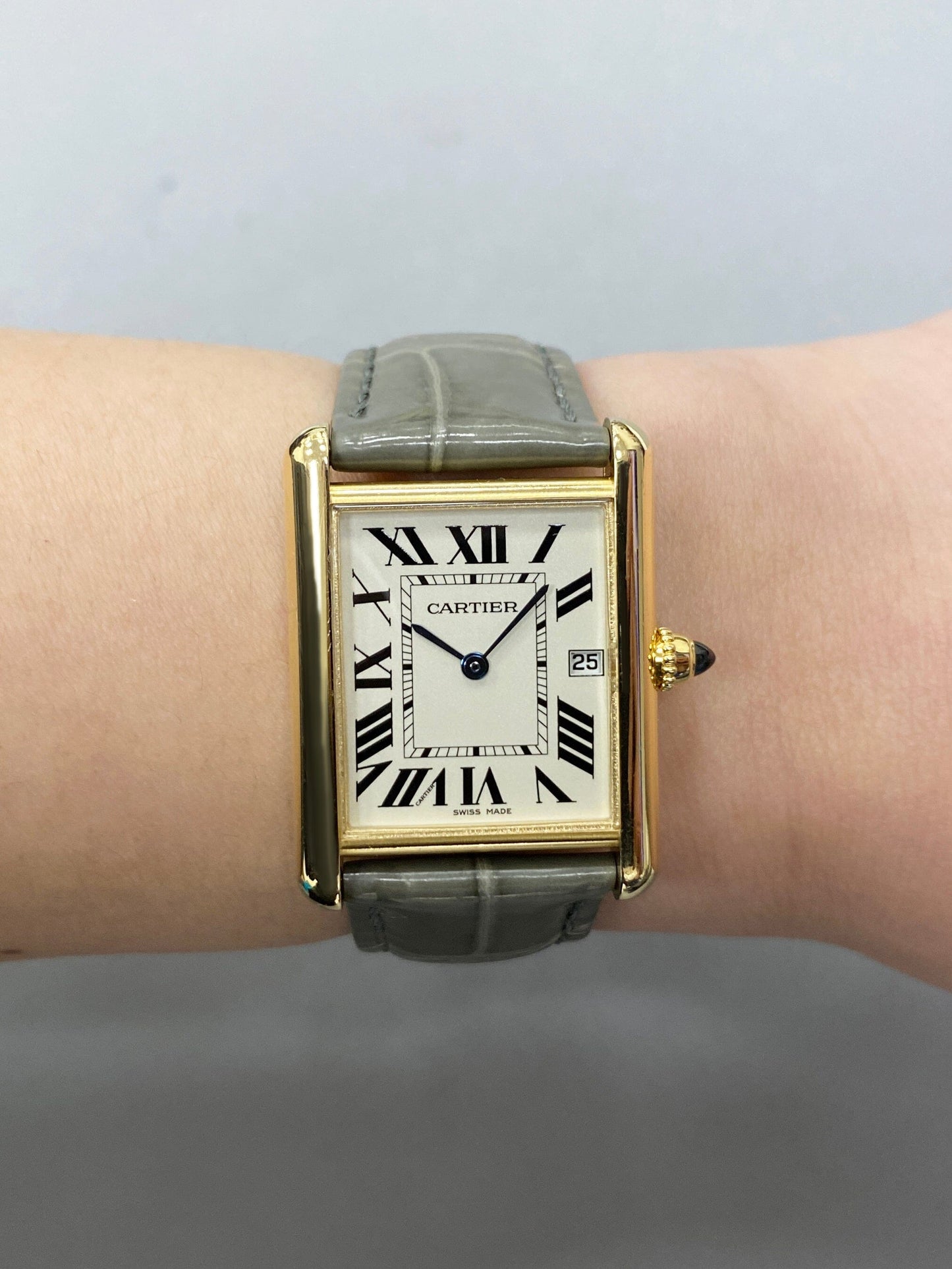 Cartier Tank Louis W1529756 18K Yellow Gold Mens Watch - Watches