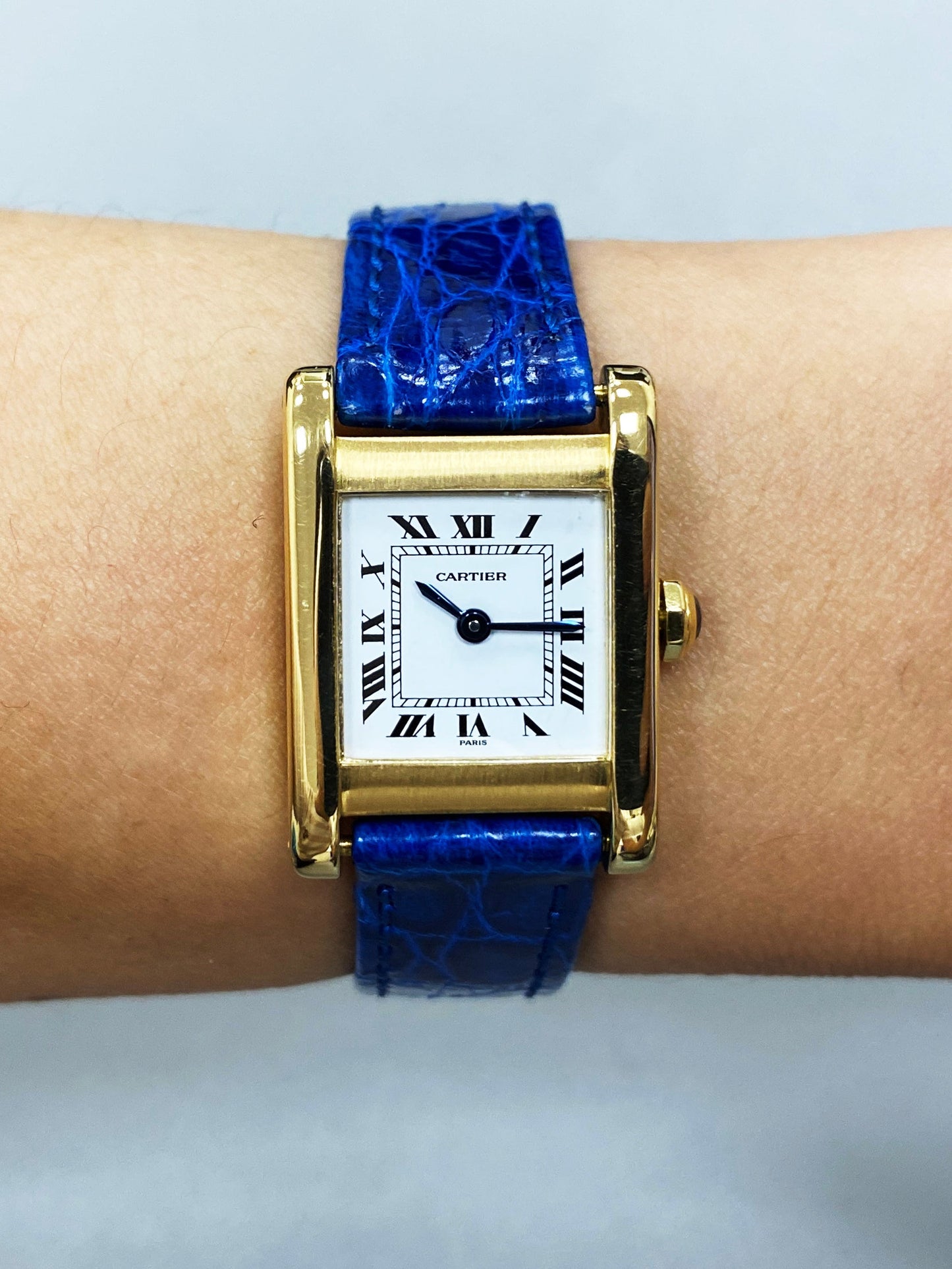 Cartier Tank Paris 18K Yellow Gold Ladies Watch