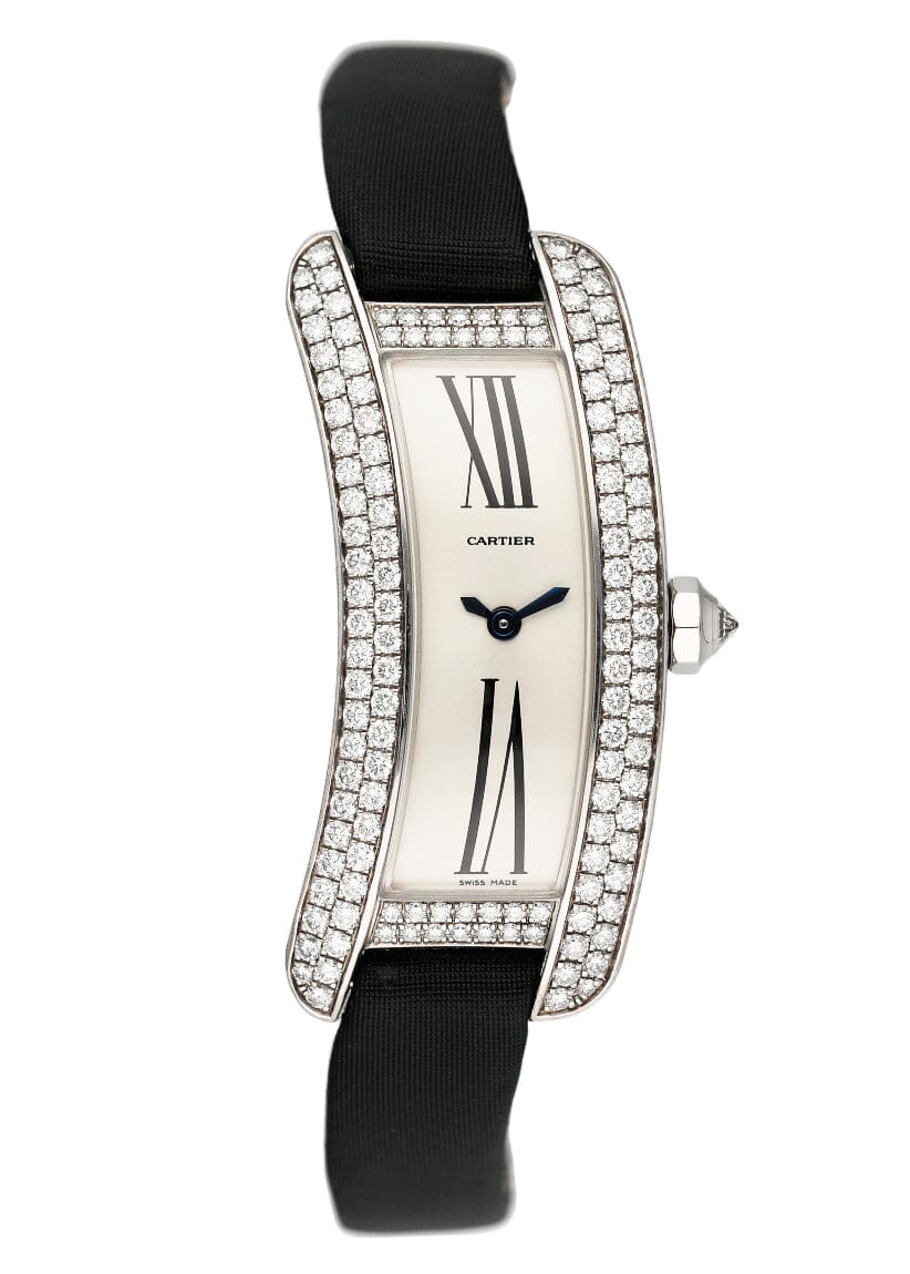 Cartier Tank S Americaine 2625 18K White Gold Diamond Ladies Watch - Virtual