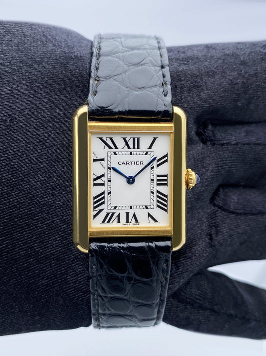 Cartier Tank Solo W1018755 18K Yellow Gold Ladies Watch - Watches