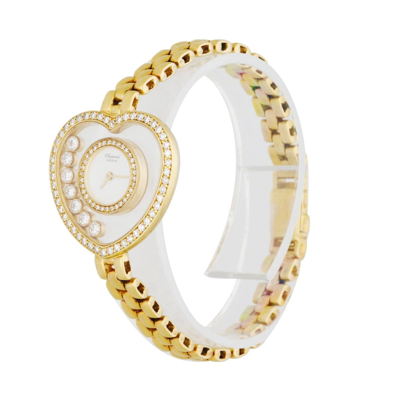 Chopard Happy Diamond Heart Shape 18K Yellow Gold & Diamond Ladies Watch