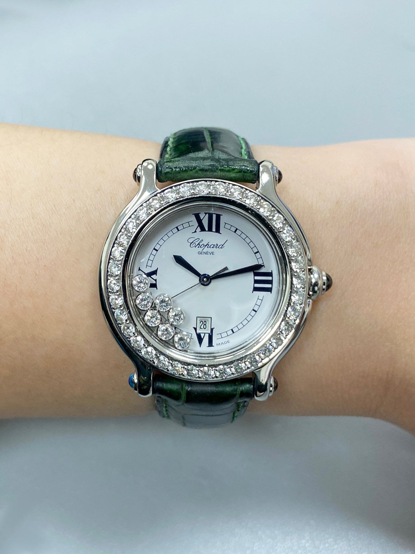 Chopard Happy Sport 27/8236-23 White Dial Ladies Watch Box Papers