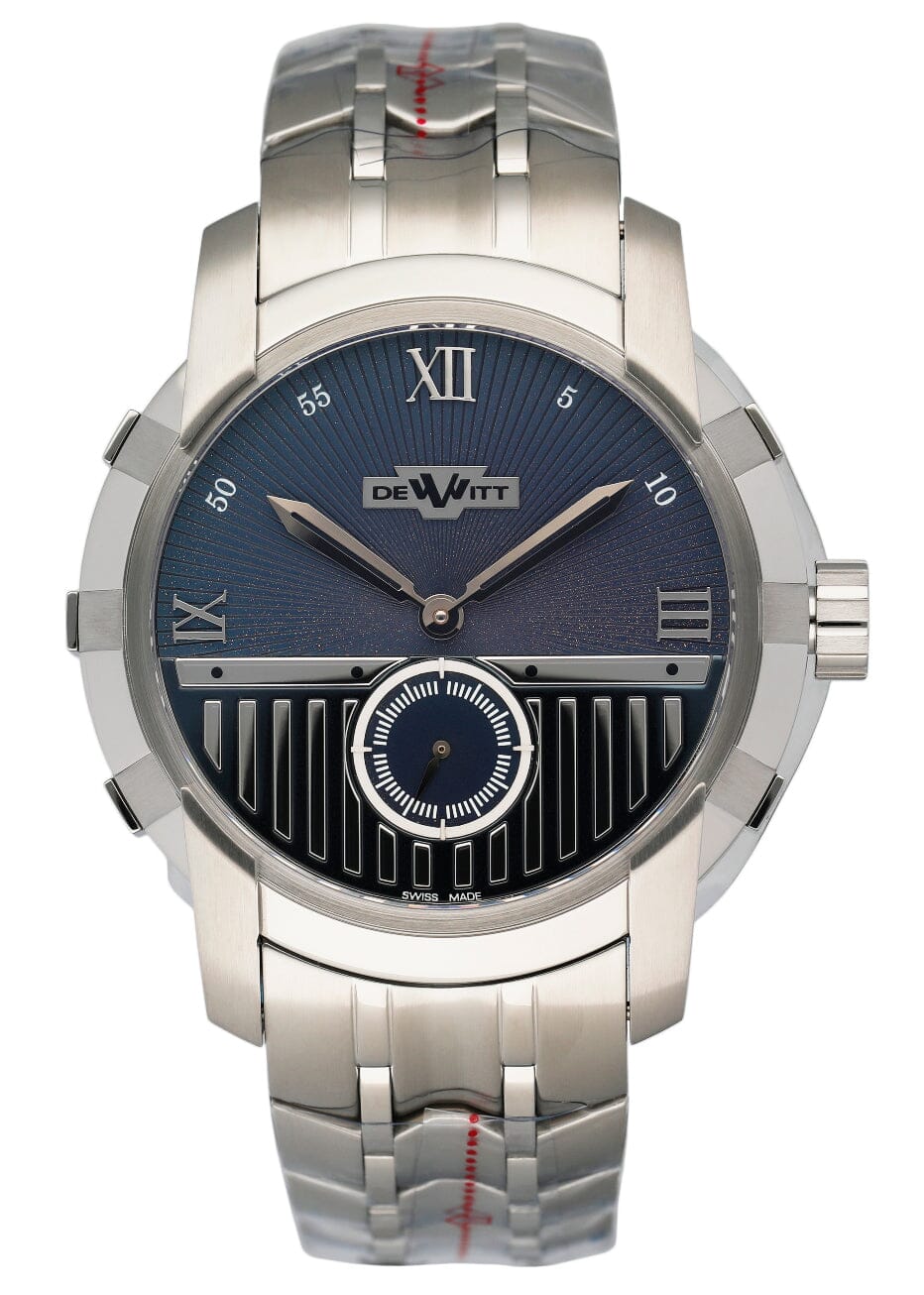 Dewitt Glorious Knight FTV.PTS.007.S Blue Dial Mens Watch Box Papers