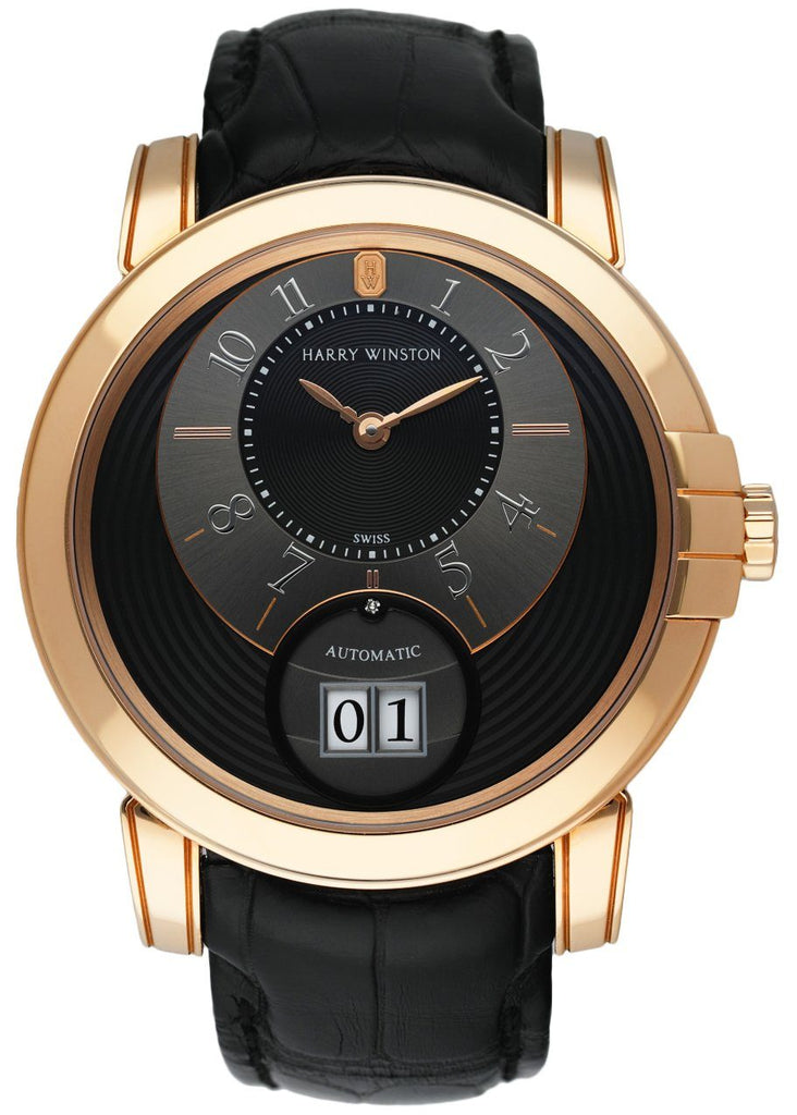 Harry Winston Midnight Big Date 450/MABD4ZRL.K 18K Rose Gold Box Papers