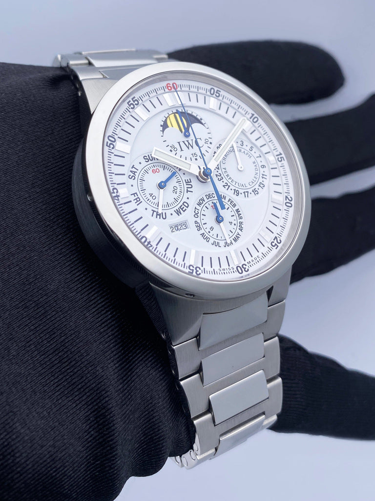 IWC GST Perpetual Calendar IW375619 White Dial Mens Watch With Box