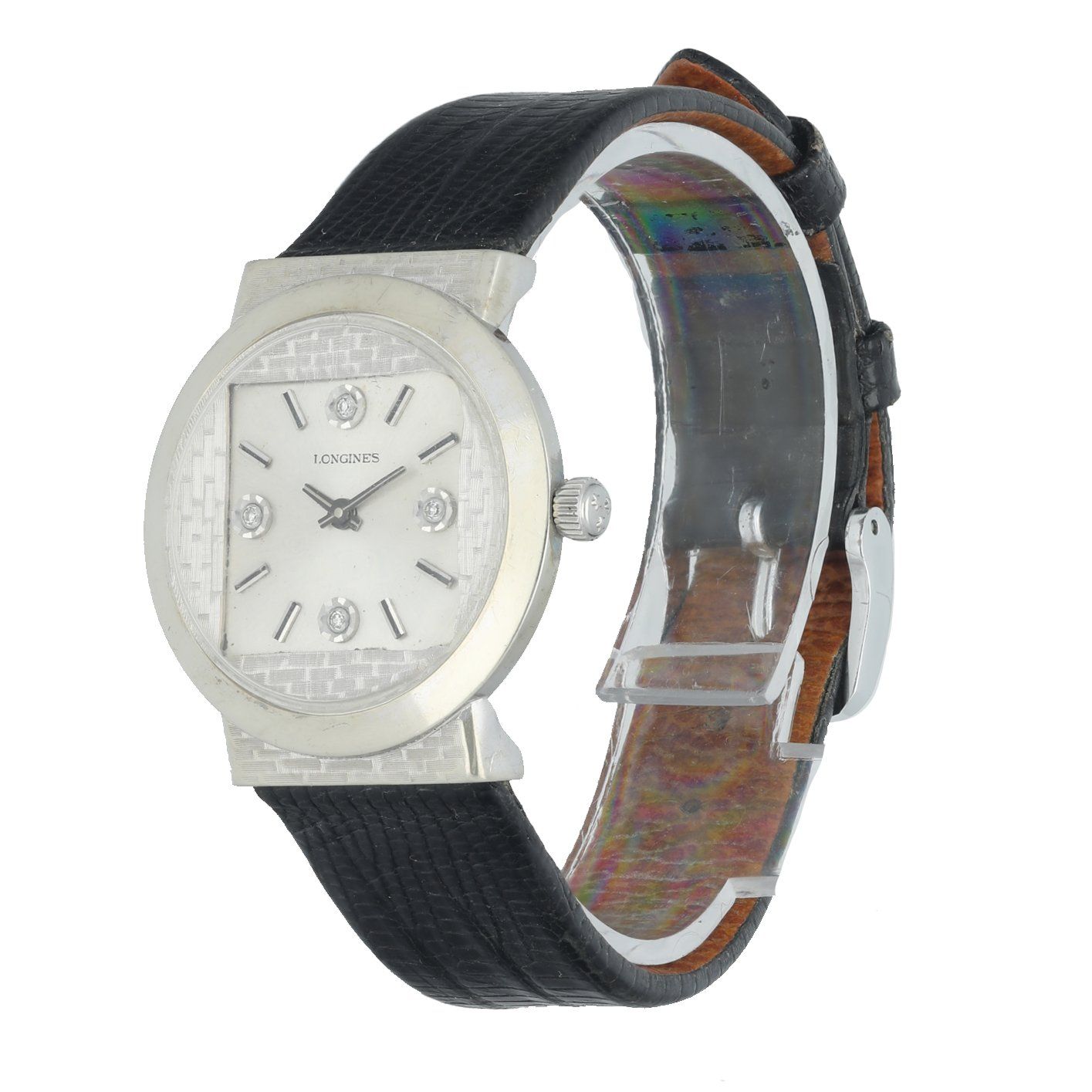 Longines vintage diamond/14K solid white gold Ladies watch