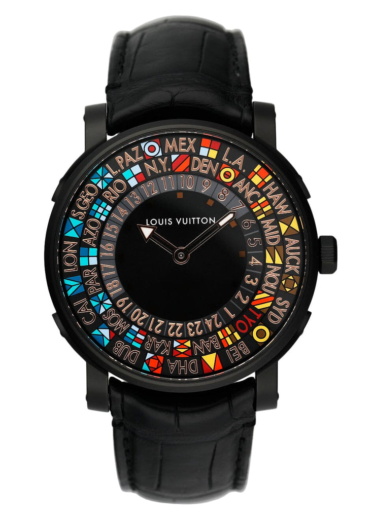 Louis Vuitton Pre-owned Louis Vuitton Escale Time Zone Automatic Grey Dial  Men's Watch Q5D20 - Pre-Owned Watches - Jomashop