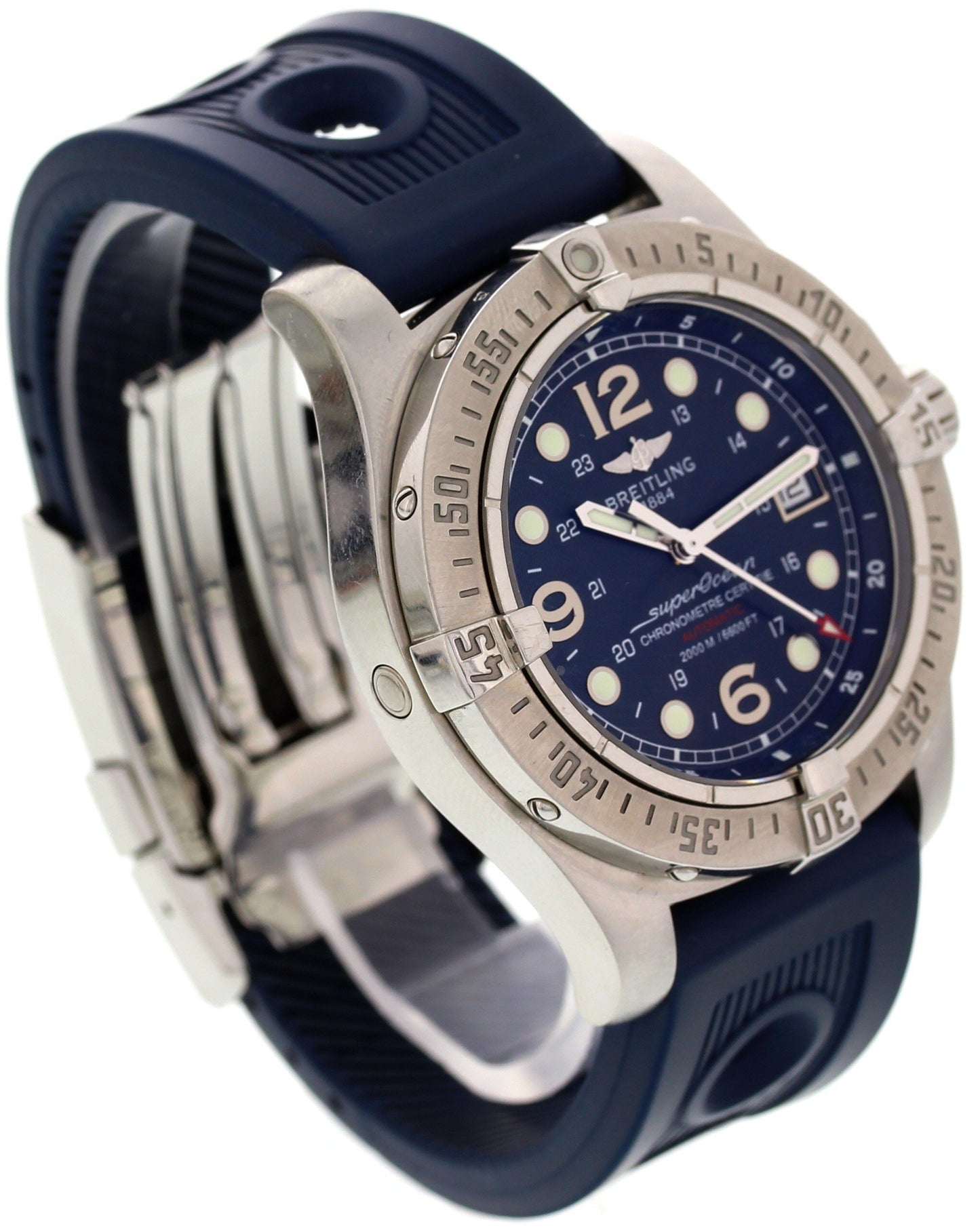 Men's Breitling SuperOcean SS A17390 Rubber Strap