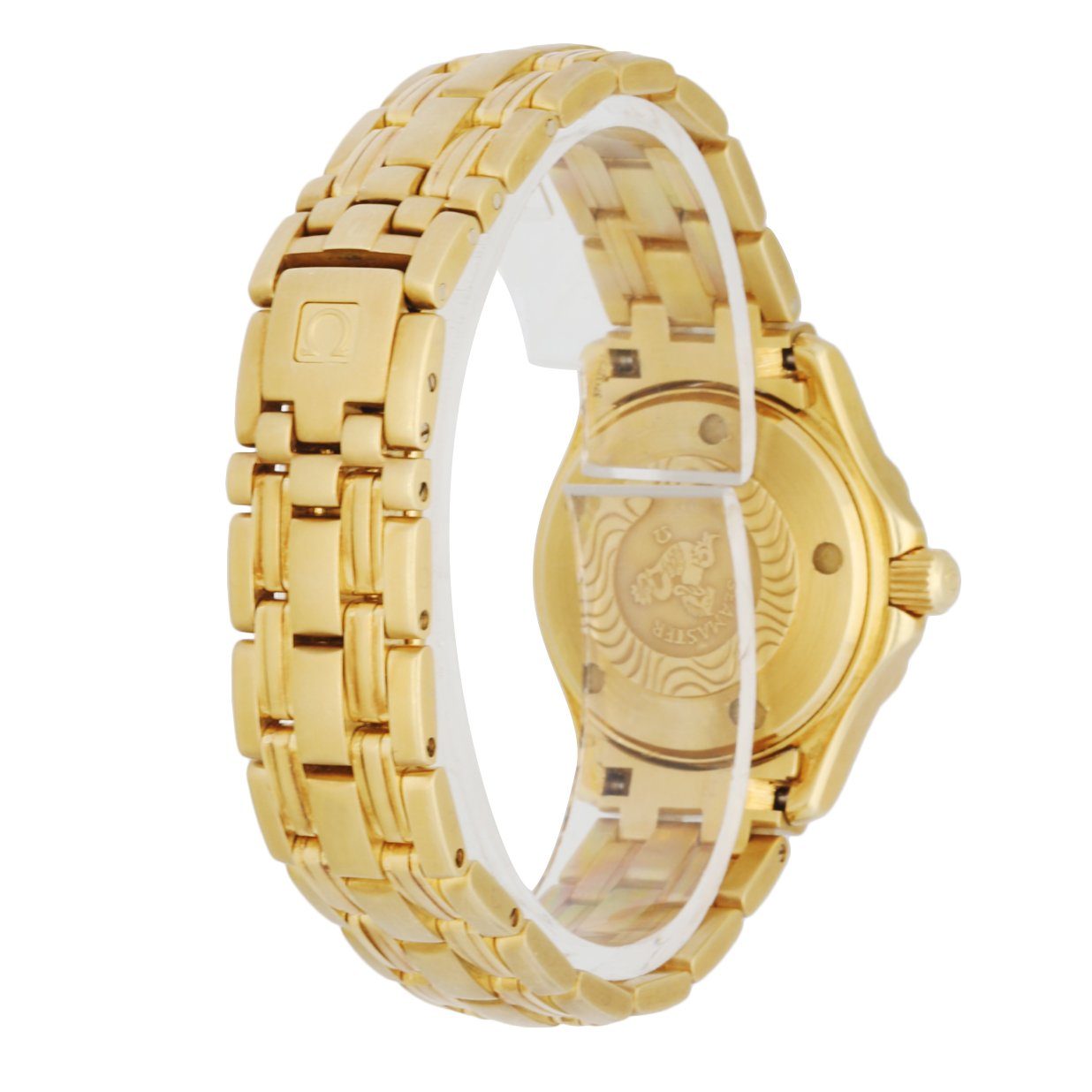 Omega Seamaster 18K yellow Gold Mother Of Pearl Dial Ladies Watch