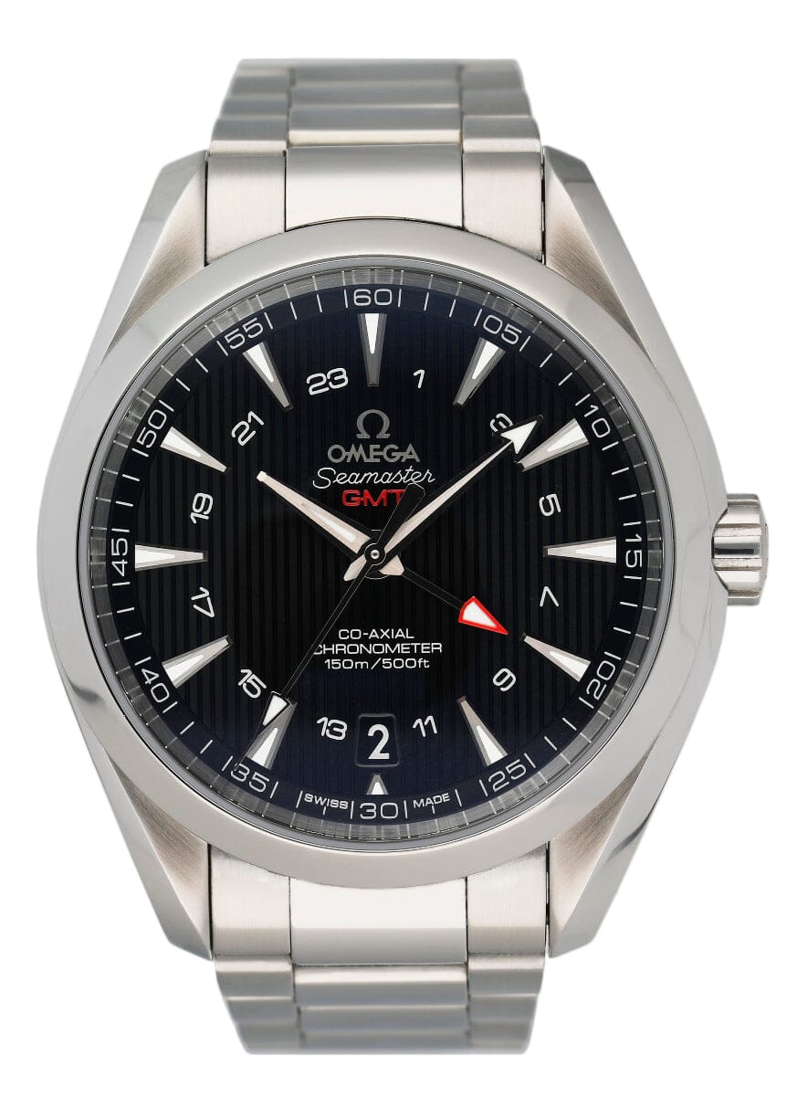 Omega Seamaster Aqua Terra GMT Mens Watch Box Papers
