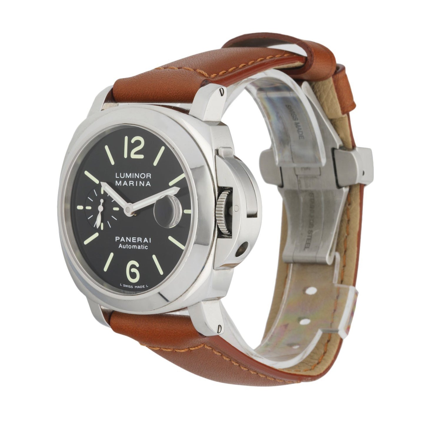Panerai Luminor PAM104 Stainless Steel Automatic Men's Watch Box & Papers