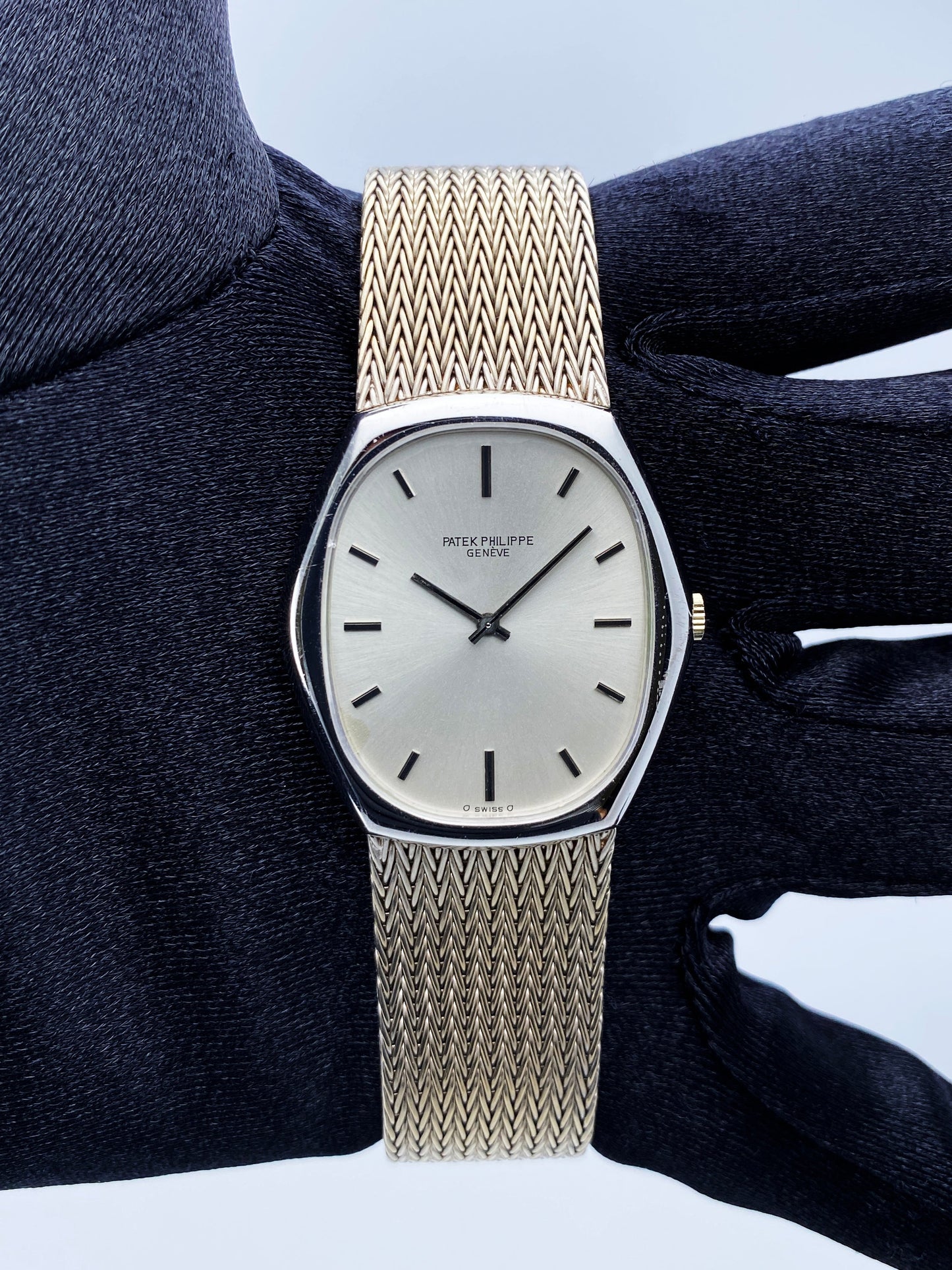 Patek Philippe 3858 18K White Gold Mens Watch