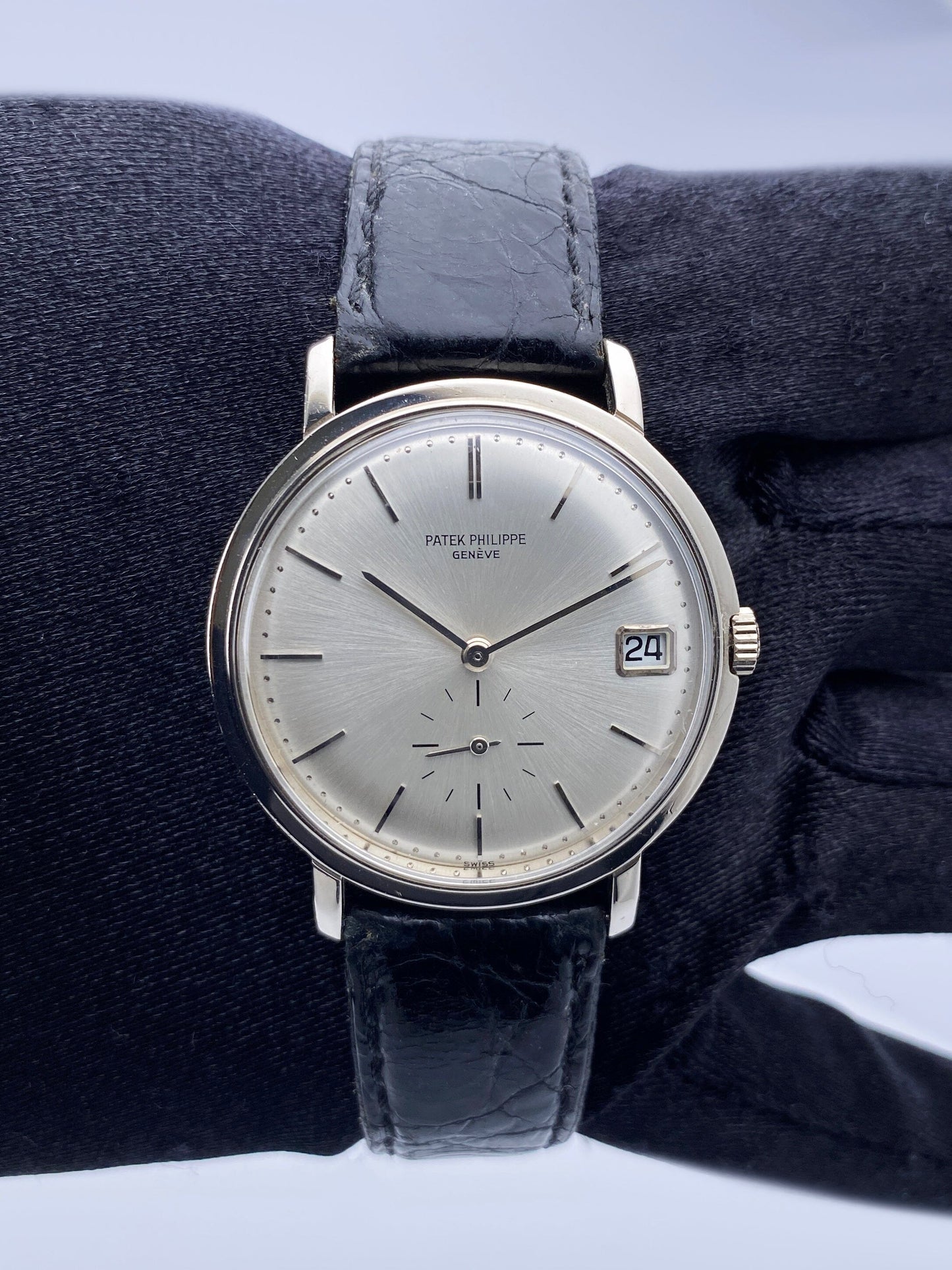 Patek Philippe Calatrava 3445G 18K White Gold Mens Watch