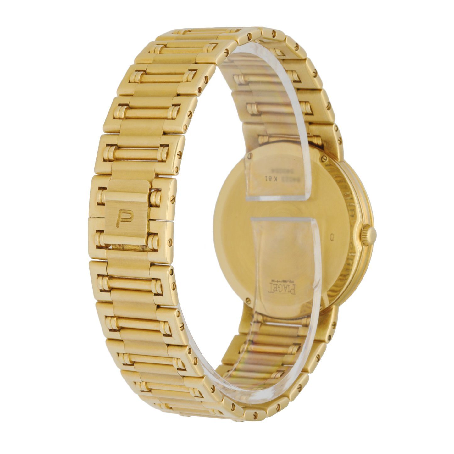 Piaget Dancer 84023 K81 Onyx Diamond Dial 18K Yellow Gold Ladies Watch