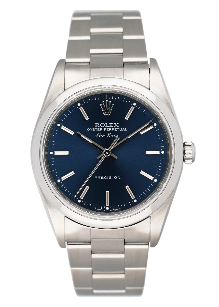 Rolex Air-King Precision 14000 Blue Dial Mens Watch