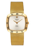 Rolex Cellini 4084 Silver Dial 18K Yellow Gold Vintage Watch
