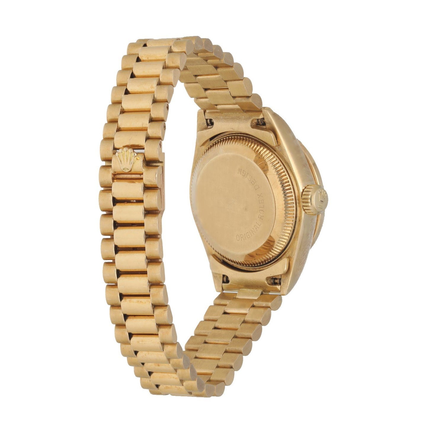 Rolex Cellini 5186 18K Yellow Gold Diamond Set Ladies Watch