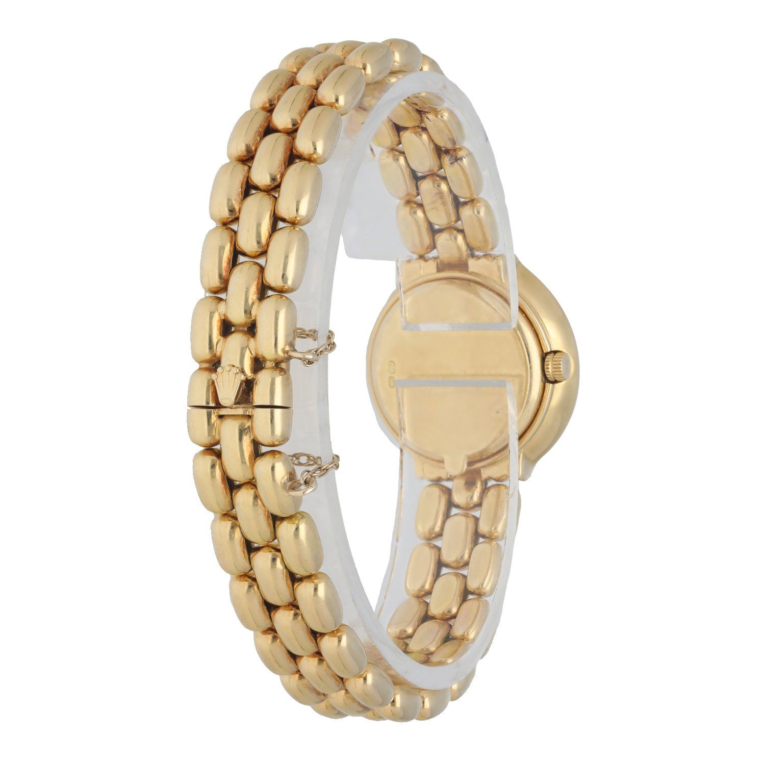 Rolex Cellini 5186 18K Yellow Gold Diamond Set Ladies Watch