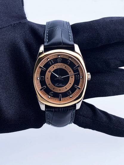 Rolex Cellini Daenos 4243 White & Rose Gold Mens Watch