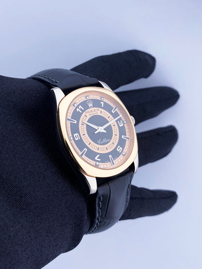 Rolex Cellini Daenos 4243 White & Rose Gold Mens Watch