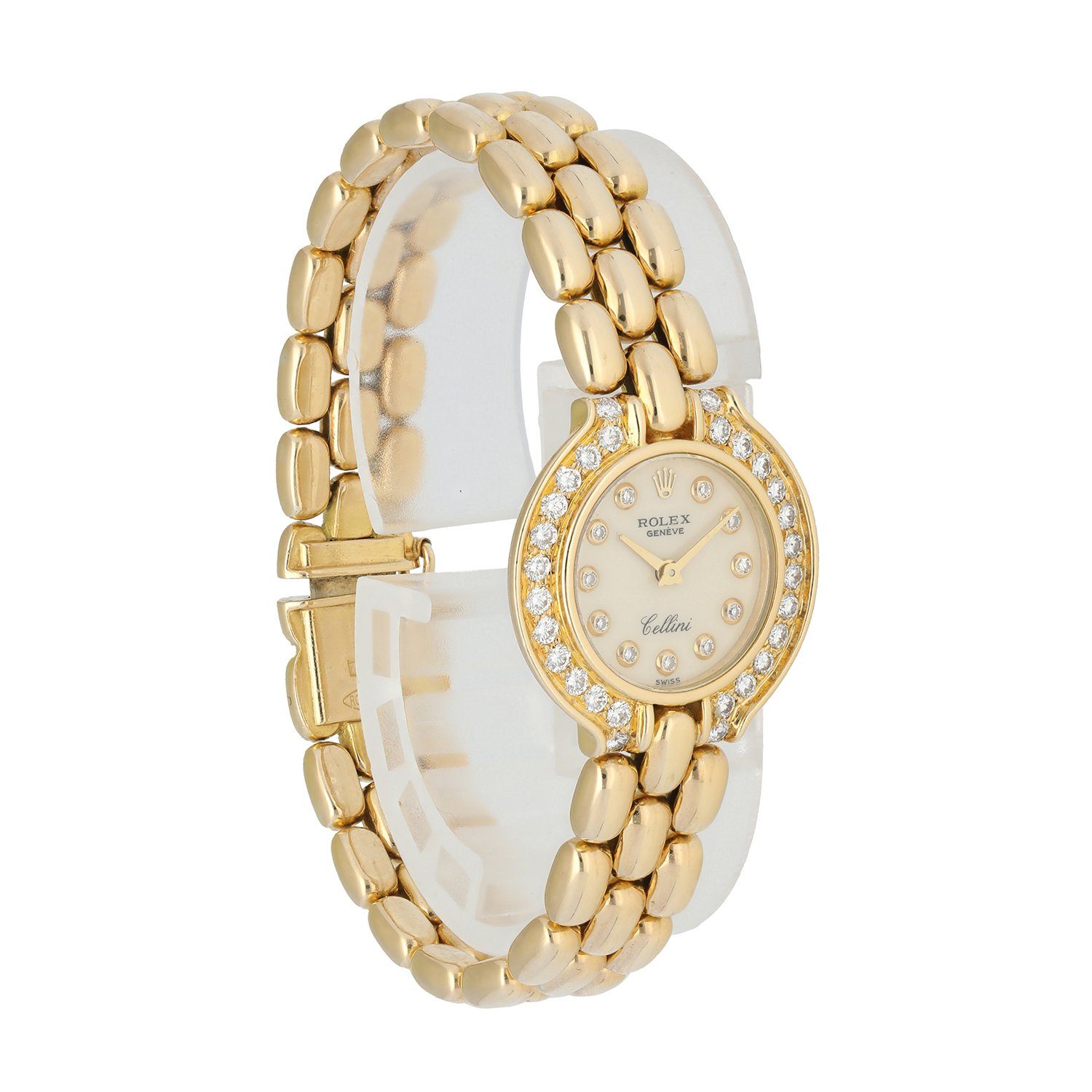 Rolex Cellini Vintage yellow gold Diamond Ladies Watch