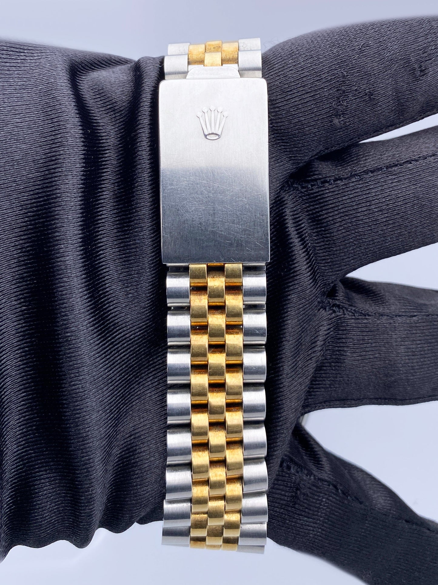 Rolex Datejust 16013 White Buckley Dial Two Tone Mens Watch