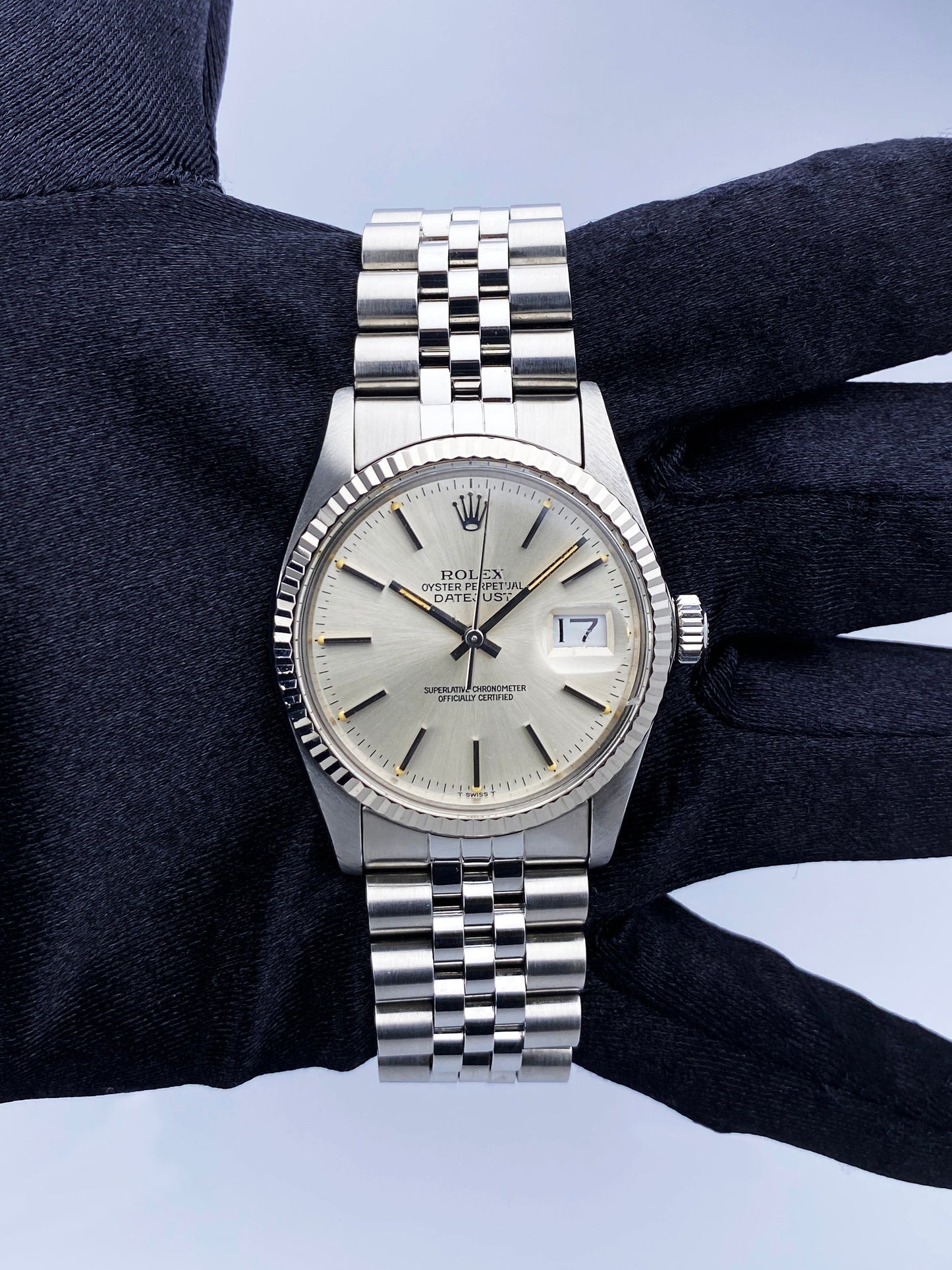 Rolex Datejust 16014 Silver Dial Mens Watch