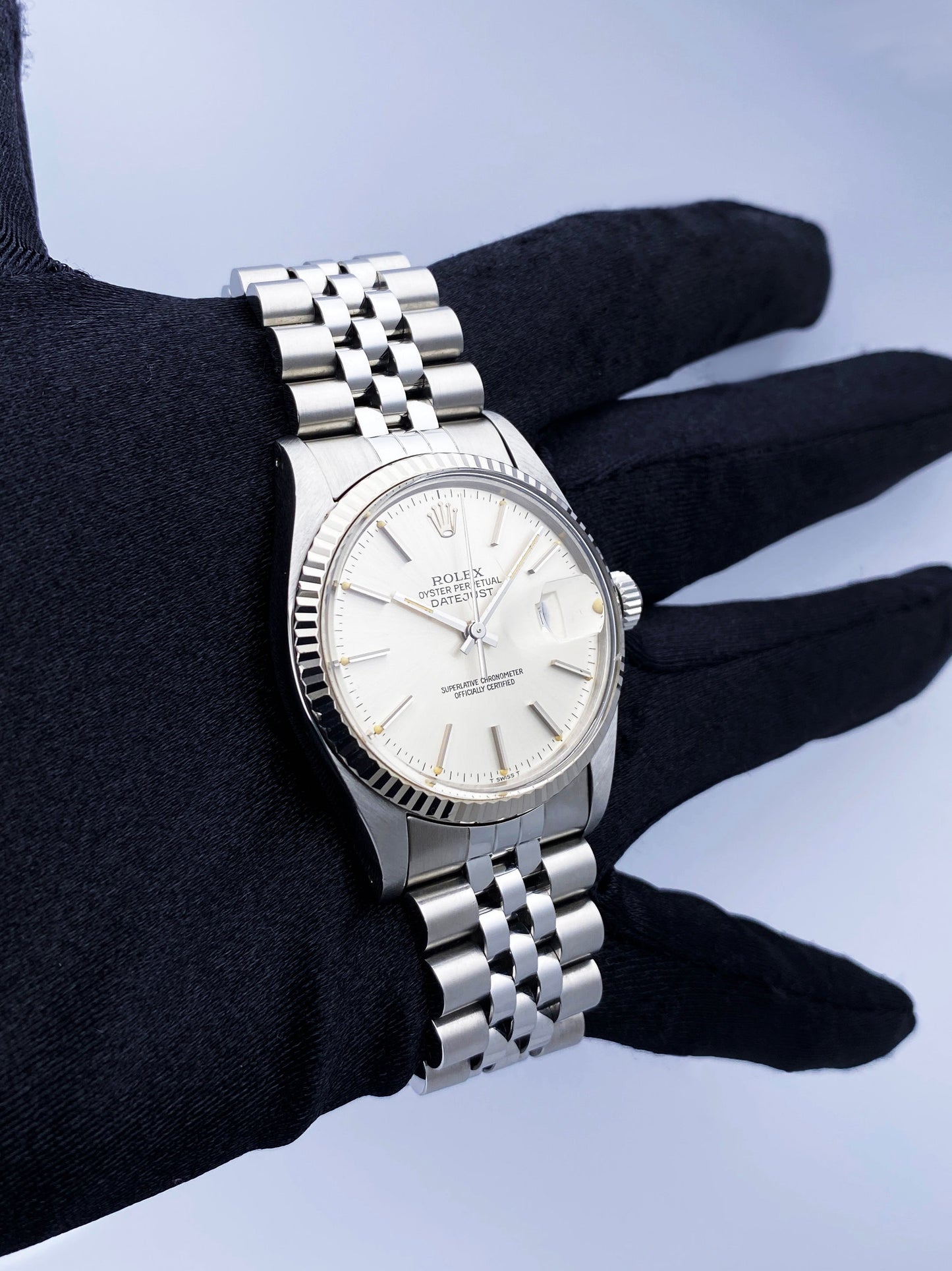 Rolex Datejust 16014 Silver Dial Mens Watch