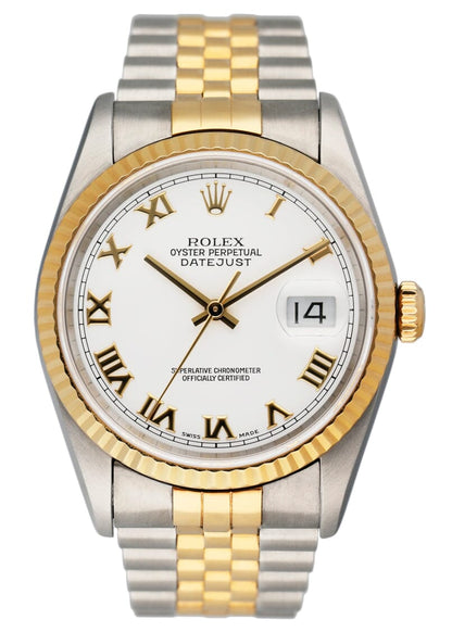 Rolex Datejust 16233 White Dial Men Watch