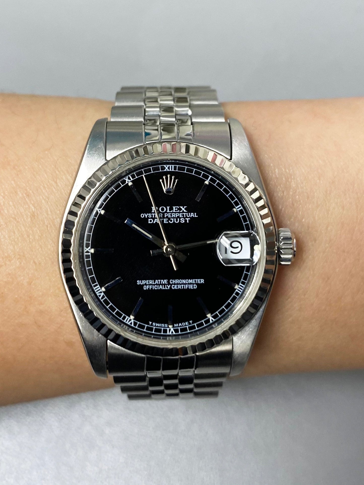 Rolex Datejust 68274 Black Dial Midsize Ladies Watch - Virtual