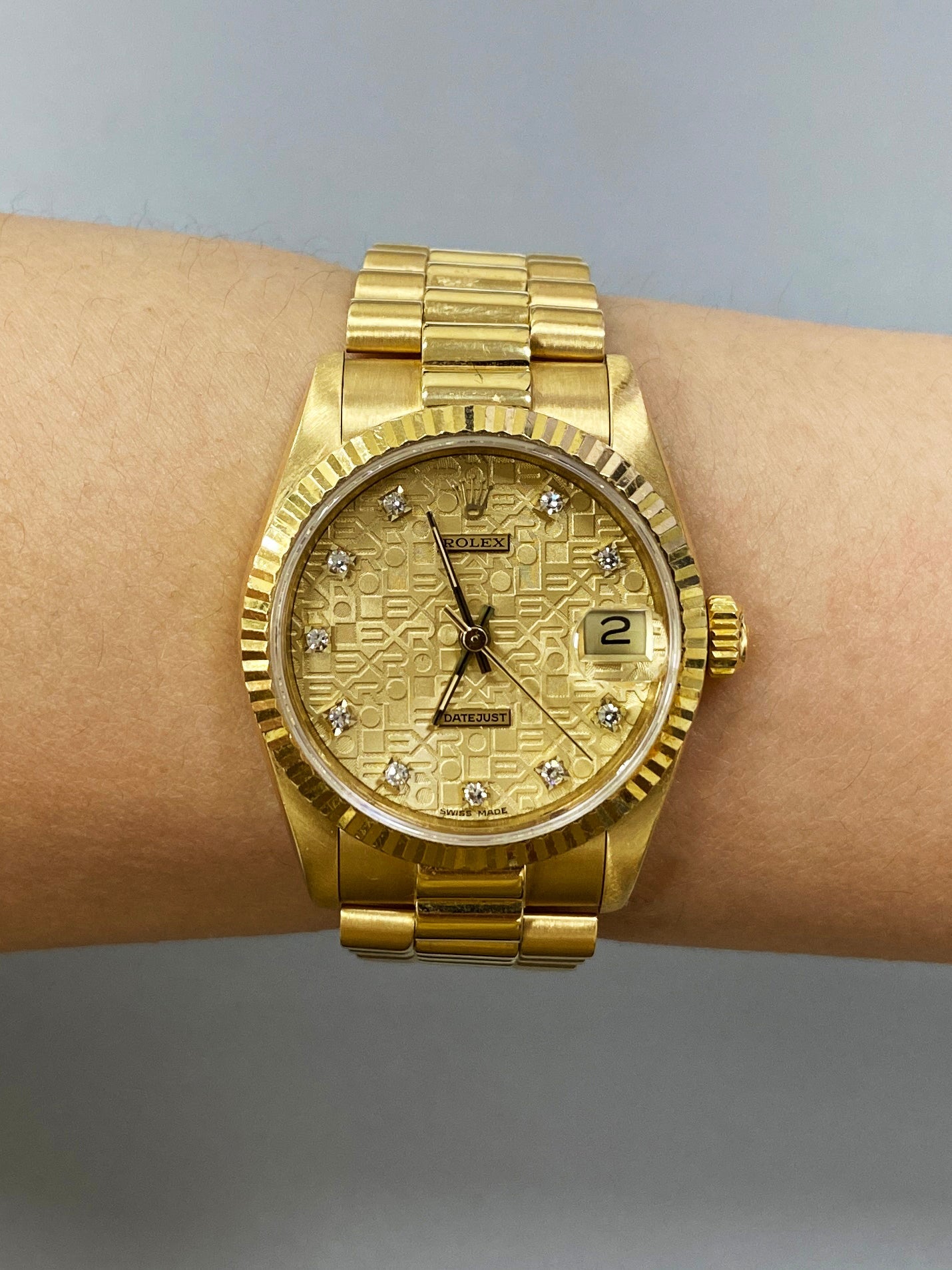 Rolex DateJust 68278 Diamond Anniversary Dial Ladies Watch
