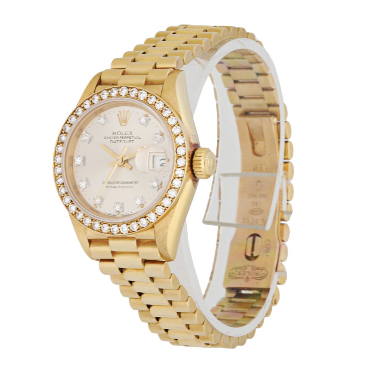 Rolex Datejust 69138 Diamond Dial and Bezel Ladies Watch