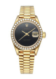 Rolex Datejust 69138 Onyx Dial Ladies Watch Box & Papers