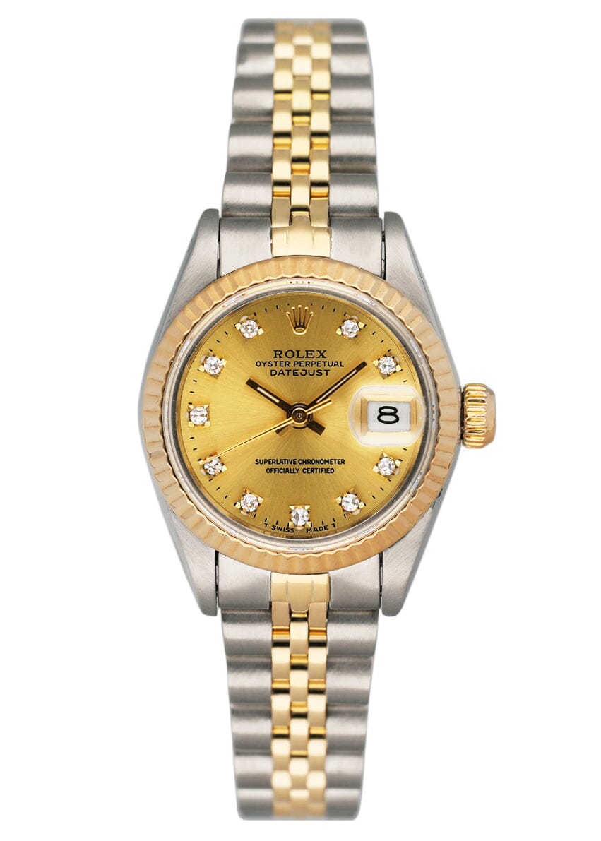 Rolex Datejust 69173 Diamond Champagne Dial Ladies Watch – Phigora