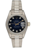 Rolex Datejust 69179 White Gold With Diamond Index Ladies Watch