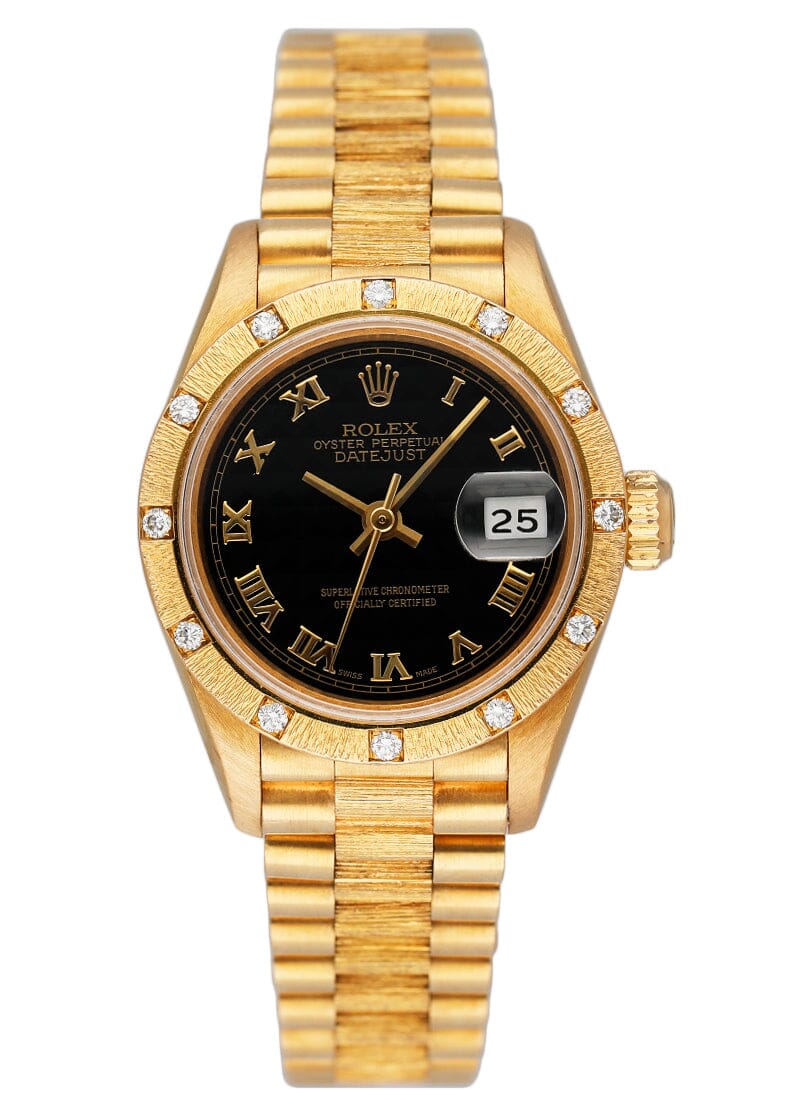 Rolex Datejust 69288 Diamond Black Pyramid Dial Ladies Watch – Phigora