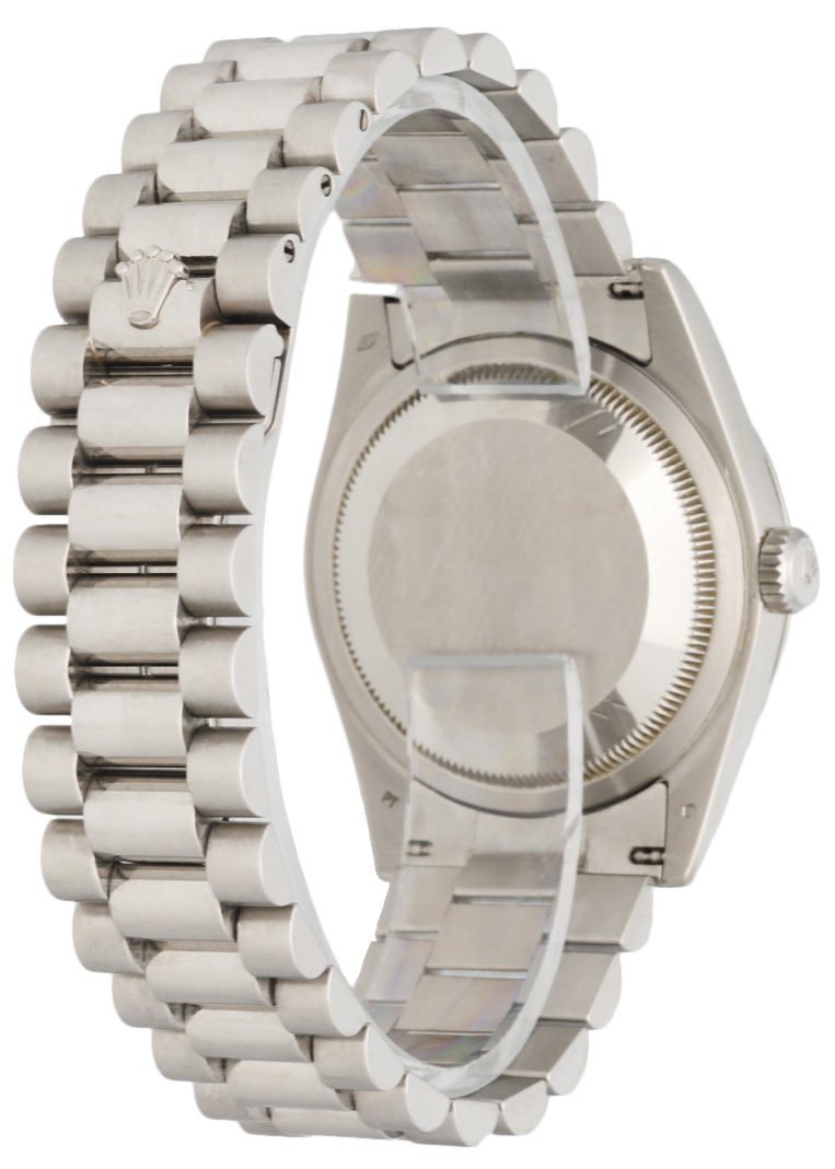 Rolex Day-Date 118206 Platinum Ice Blue Roman Dial Men’s Watch - Virtual