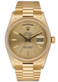 Rolex Day Date 18038 Champagne Tapestry Dial Men's Watch Box & Papers