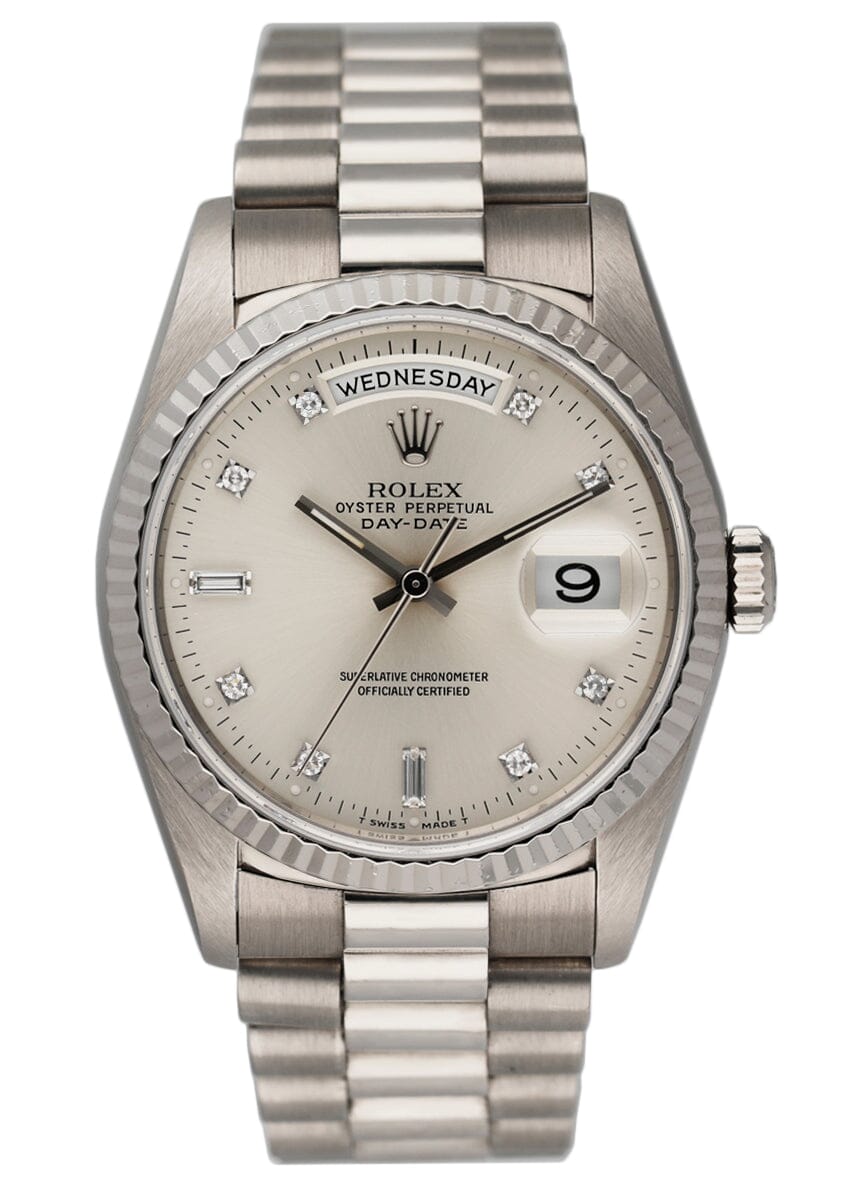 Rolex Day Date 18239 President 18K White Gold Watch - Wristwatch